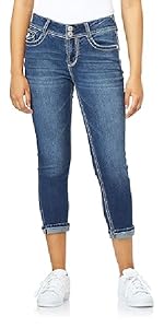 Luscious Curvy 23.5&amp;#39;&amp;#39; Crop Mid-Rise Insta Stretch Juniors (Standard and Plus)