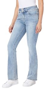 Luscious Curvy Bootcut Mid-Rise Insta Stretch Juniors Jeans (Standard and Plus)