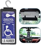 Yuoyar Portable Handicap Placard Holder for Auto - Ultra Transparent Handicapped Placard Holder P...