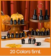 Beetles 23Pcs Fall Gel Nail Polish Kit Winter 20 Colors with Base Gel Top Coat Orange Brown Burgu...