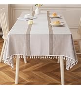 Deep Dream Table Cloth Rectangle Table, Heavy Duty Cotton Linen Tablecloths Rectangular, Waterpro...