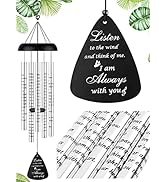 Sympathy Gift Wind Chimes for Outside - 32'' Memorial Wind Chimes for Loss of Loved One Prime, Be...