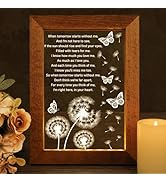 Sympathy Gift LED Lighted Acrylic Plaque Frame - Light up Memorial Picture Frame for Loss of Love...