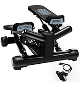 Exercise Stepper with Resistance Bands & Digital Monitor Stair Exercise,Twist Mini Steppers with ...