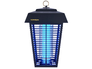 Bug zapper with bright blue light