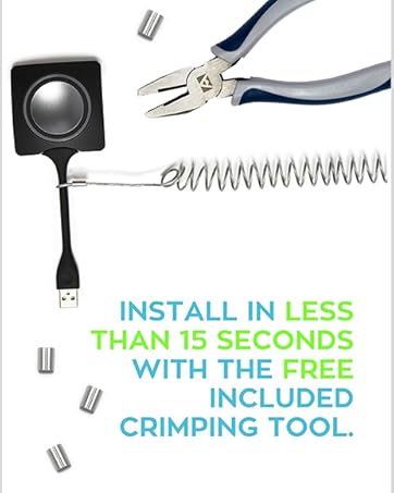 Install in less than 15 seconds with the free included crimping tool