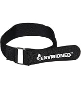 Premium Cinch Straps with Stainless Steel Metal Ring (Buckle), Reusable Durable Hook and Loop, Mu...