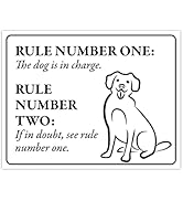 Funny Sign - The Dog is in Charge... 8.5" x 11" Laminated Sign, Dog Decor, Home Decor, Bundled wi...