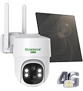 Manshur 4G LTE Cellular Security Camera Outdoor Wireless