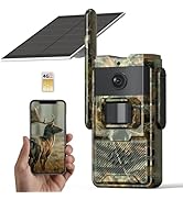 Manshur 4G LTE Cellular Trail Camera Sends Picture to Cell Phone, Solar Powered Cellular Game Cam...