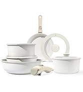 11Pcs Pots and Pans Set Non Stick, Nonstick Cookware Sets Detachable Handle, Induction Kitch...
