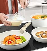 Pots and Pans Set Non Stick, Nonstick Cookware Sets Detachable Handle, Induction Kitchen Coo...
