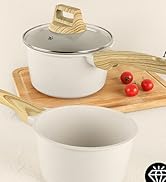 3.6QT Nonstick Sauce Pan with Lid - Large Non Stick Saucepan Cooking Pot with Stay-cool Hand...