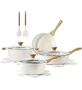 SENSARTE Nonstick Ceramic Cookware Set 13-Piece, Healthy Pots and Pans Set, Non-toxic Kitchen Coo...
