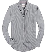 Alimens & Gentle Men's Solid Oxford Shirt Long Sleeve Button Down Shirts with Pocket