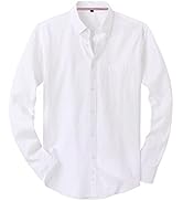 Alimens & Gentle Men's Solid Oxford Shirt Long Sleeve Button Down Shirts with Pocket