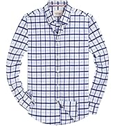 Alimens & Gentle Men's Solid Oxford Shirt Long Sleeve Button Down Shirts with Pocket