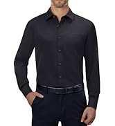 Alimens & Gentle Mens Dress Shirts 4-Way Stretch Long Sleeve Button Down Shirts for Men Collared ...