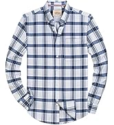 Alimens & Gentle Men's Solid Oxford Shirt Long Sleeve Button Down Shirts with Pocket