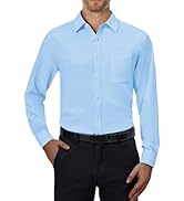 Alimens & Gentle Mens Dress Shirts 4-Way Stretch Long Sleeve Button Down Shirts for Men Collared ...