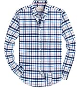 Alimens & Gentle Men's Solid Oxford Shirt Long Sleeve Button Down Shirts with Pocket