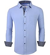 Alex Vando Mens Dress Shirt Wrinkle Free Regular Fit Long Sleeve Casual Button Down Shirts
