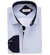 Alex Vando Mens Printed Dress Shirts Long Sleeve Regular Fit Button Down Shirt