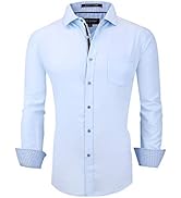 Alex Vando Mens Dress Shirts Wrinkle Free Regular Fit Stretch Bamboo Button Down Shirt