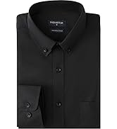 PASHARTUK Wrinkle Free Regular Fit Mens Button Down Shirts Long Sleeve Dress Shirts for Men