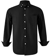 PASHARTUK Cotton Regular Fit Mens Long Sleeve Shirts Button Down Shirts for Men