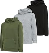 PURE CHAMP Boys 3 pack pullover hoodies Fleece long sleeve essentials sweatshirt for boys Athleti...