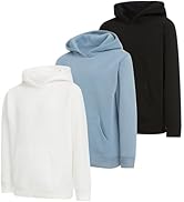 PURE CHAMP Boys 3 pack pullover hoodies Fleece long sleeve essentials sweatshirt for boys Athleti...