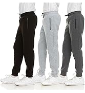 PURE CHAMP 3Pk Boys Sweatpants Fleece Athletic Workout Kids Clothes Boys Joggers with Zipper Pock...