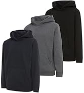 PURE CHAMP Boys 3 pack pullover hoodies Fleece long sleeve essentials sweatshirt for boys Athleti...