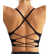 RUNNING GIRL Sports Bras for Women,Sexy Crisscross Back Seamless Padded Sports Bra Medium Support...