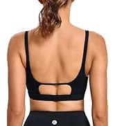 RUNNING GIRL Sports Bras for Women,Square Neck Sports Bra High Support Yoga Bra Workout Crop Top ...