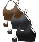 RUNNING GIRL Sports Bras for Women,Sexy Crisscross Back Seamless Padded Sports Bra Medium Support...