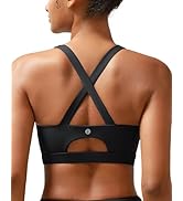 RUNNING GIRL Sports Bra for Women High Support,Molded Cup Strappy Running Sports Bras Workout Cro...