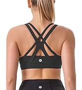 RUNNING GIRL Sports Bra for Women, Medium-High Support Criss-Cross Back Strappy Padded Sports Bra...