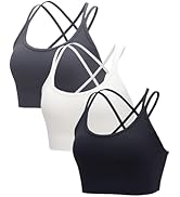 RUNNING GIRL Sports Bras for Women,Strappy Sports Bra Criss Cross Back Longline Running Sports Br...