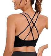 RUNNING GIRL Sports Bras for Women,Strappy Sports Bra Criss Cross Back Longline Running Sports Br...