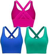 RUNNING GIRL Sports Bra for Women High Support, Criss-Cross Back Padded Strappy Sports Bras Yoga ...