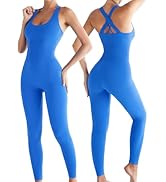 RUNNING GIRL One Piece Jumpsuit, Yoga Bodycon Ribbed Jumpsuit with Tummy Control Bodysuits for Wo...