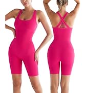 RUNNING GIRL One Piece Jumpsuit, Yoga Bodycon Ribbed Jumpsuit with Tummy Control Bodysuits for Wo...