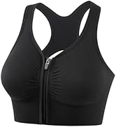 Sports Bra for Women, Padded Racerback High Impact Bras Wirefree Yoga Exercise Athletic Workout G...