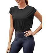 Bestisun Workout Tops for Women Short Sleeve Crop Top Athletic Yoga Gym Shirts for Women