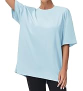 THE GYM PEOPLE Women's Casual Oversized T-Shirts Summer Crewneck Short Sleeve Workout Basic Tee Tops