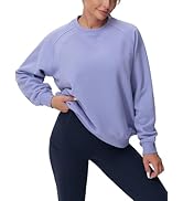 THE GYM PEOPLE Women's Loose Fit Fleece Sweatshirts Crewneck Long Sleeve Pullover Tops