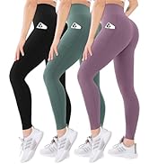 Blisset 3 Pack High Waisted Leggings for Women-Soft Athletic Tummy Control Pants for Running Yoga...