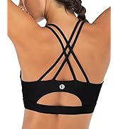 Sports Bras for Women,Padded Sports Bra Tank Top Sexy Crisscross Back High Impact Longline Workou...